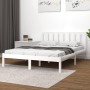 Massiver Bettrahmen aus weißem Kiefernholz, 140 x 200 cm von vidaXL, Betten und Lattenroste - Ref: Foro24-3105072, Preis: 122...