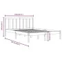 Solid white pine wood bed frame 140x200 cm by vidaXL, Beds and slatted bases - Ref: Foro24-3105072, Price: 120,52 €, Discount: %