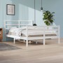 White solid pine wood bed frame 140x200 cm by vidaXL, Beds and slatted bases - Ref: Foro24-3105007, Price: 124,36 €, Discount: %