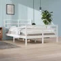 White solid pine wood bed frame 140x200 cm by vidaXL, Beds and slatted bases - Ref: Foro24-3105007, Price: 122,86 €, Discount: %