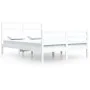 Estructura de cama de madera de pino maciza blanca 140x200 cm de vidaXL, Camas y somieres - Ref: Foro24-3105007, Precio: 122,...