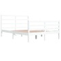White solid pine wood bed frame 140x200 cm by vidaXL, Beds and slatted bases - Ref: Foro24-3105007, Price: 124,36 €, Discount: %