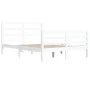 White solid pine wood bed frame 140x200 cm by vidaXL, Beds and slatted bases - Ref: Foro24-3105007, Price: 122,86 €, Discount: %