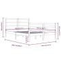 Estructura de cama de madera de pino maciza blanca 140x200 cm de vidaXL, Camas y somieres - Ref: Foro24-3105007, Precio: 124,...