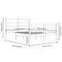 Estructura de cama de madera de pino maciza blanca 140x200 cm de vidaXL, Camas y somieres - Ref: Foro24-3105007, Precio: 122,...