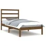Bettgestell aus massivem Kiefernholz, honigbraun, 100 x 200 cm von vidaXL, Betten und Lattenroste - Ref: Foro24-3104926, Prei...