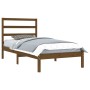 Bettgestell aus massivem Kiefernholz, honigbraun, 100 x 200 cm von vidaXL, Betten und Lattenroste - Ref: Foro24-3104926, Prei...