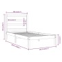 Bettgestell aus massivem Kiefernholz, honigbraun, 100 x 200 cm von vidaXL, Betten und Lattenroste - Ref: Foro24-3104926, Prei...