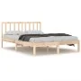 Solid pine wood bed frame 200x200 cm by vidaXL, Beds and slatted bases - Ref: Foro24-3105091, Price: 126,09 €, Discount: %