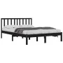 Bettgestell aus massivem schwarzem Kiefernholz, 200 x 200 cm von vidaXL, Betten und Lattenroste - Ref: Foro24-3105095, Preis:...