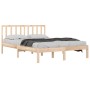 Solid pine wood bed frame 200x200 cm by vidaXL, Beds and slatted bases - Ref: Foro24-3105091, Price: 127,58 €, Discount: %