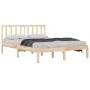 Solid pine wood bed frame 200x200 cm by vidaXL, Beds and slatted bases - Ref: Foro24-3105091, Price: 126,09 €, Discount: %