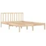 Solid pine wood bed frame 200x200 cm by vidaXL, Beds and slatted bases - Ref: Foro24-3105091, Price: 126,09 €, Discount: %