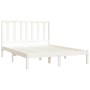 Massiver Bettrahmen aus weißem Kiefernholz, 140 x 190 cm von vidaXL, Betten und Lattenroste - Ref: Foro24-3105141, Preis: 119...