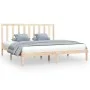 Solid pine wood bed frame 200x200 cm by vidaXL, Beds and slatted bases - Ref: Foro24-3105180, Price: 122,34 €, Discount: %