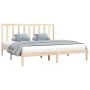 Solid pine wood bed frame 200x200 cm by vidaXL, Beds and slatted bases - Ref: Foro24-3105180, Price: 122,34 €, Discount: %