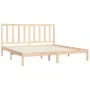Solid pine wood bed frame 200x200 cm by vidaXL, Beds and slatted bases - Ref: Foro24-3105180, Price: 122,34 €, Discount: %