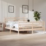 Solid pine wood bed frame 200x200 cm by vidaXL, Beds and slatted bases - Ref: Foro24-3105026, Price: 135,81 €, Discount: %