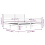 Solid pine wood bed frame 200x200 cm by vidaXL, Beds and slatted bases - Ref: Foro24-3105026, Price: 135,81 €, Discount: %