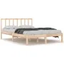 Bettgestell aus massivem Kiefernholz, 120 x 190 cm von vidaXL, Betten und Lattenroste - Ref: Foro24-3105106, Preis: 114,19 €,...