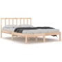 Solid pine wood bed frame 120x190 cm by vidaXL, Beds and slatted bases - Ref: Foro24-3105106, Price: 115,65 €, Discount: %