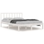 Solid white pine wood bed frame 160x200 cm by vidaXL, Beds and slatted bases - Ref: Foro24-3105082, Price: 128,87 €, Discount: %