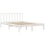 Solid white pine wood bed frame 160x200 cm by vidaXL, Beds and slatted bases - Ref: Foro24-3105082, Price: 128,87 €, Discount: %