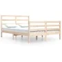 Estructura de cama madera maciza de pino 140x200 cm de vidaXL, Camas y somieres - Ref: Foro24-3105006, Precio: 113,28 €, Desc...