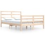 Solid pine wood bed frame 140x200 cm by vidaXL, Beds and slatted bases - Ref: Foro24-3105006, Price: 114,73 €, Discount: %