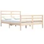 Estructura de cama madera maciza de pino 140x200 cm de vidaXL, Camas y somieres - Ref: Foro24-3105006, Precio: 113,28 €, Desc...