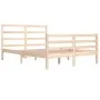Estructura de cama madera maciza de pino 140x200 cm de vidaXL, Camas y somieres - Ref: Foro24-3105006, Precio: 113,28 €, Desc...