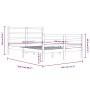 Estructura de cama madera maciza de pino 140x200 cm de vidaXL, Camas y somieres - Ref: Foro24-3105006, Precio: 114,65 €, Desc...