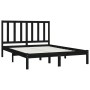 Solid black pine wood bed frame 140x190 cm by vidaXL, Beds and slatted bases - Ref: Foro24-3105144, Price: 158,96 €, Discount: %