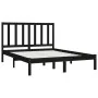 Solid black pine wood bed frame 140x190 cm by vidaXL, Beds and slatted bases - Ref: Foro24-3105144, Price: 157,01 €, Discount: %