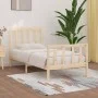 Estructura de cama madera maciza 90x190 cm de vidaXL, Camas y somieres - Ref: Foro24-3105190, Precio: 88,89 €, Descuento: %
