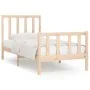 Estructura de cama madera maciza 90x190 cm de vidaXL, Camas y somieres - Ref: Foro24-3105190, Precio: 88,89 €, Descuento: %