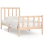 Solid wood bed frame 90x190 cm by vidaXL, Beds and slatted bases - Ref: Foro24-3105190, Price: 90,11 €, Discount: %