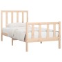 Solid wood bed frame 90x190 cm by vidaXL, Beds and slatted bases - Ref: Foro24-3105190, Price: 90,11 €, Discount: %