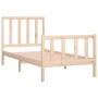 Solid wood bed frame 90x190 cm by vidaXL, Beds and slatted bases - Ref: Foro24-3105190, Price: 90,11 €, Discount: %