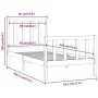 Estructura de cama madera maciza 90x190 cm de vidaXL, Camas y somieres - Ref: Foro24-3105190, Precio: 88,89 €, Descuento: %