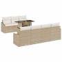 Conjunto de sofá de jardín 8 pcs beige y crema 100 x 55 x 73 cm