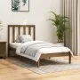 Solid pine wood bed frame honey brown 100x200 cm by vidaXL, Beds and slatted bases - Ref: Foro24-3105153, Price: 98,53 €, Dis...