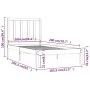 Solid pine wood bed frame honey brown 100x200 cm by vidaXL, Beds and slatted bases - Ref: Foro24-3105153, Price: 98,53 €, Dis...