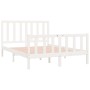 White solid wood bed frame 140x190 cm by vidaXL, Beds and slatted bases - Ref: Foro24-3105206, Price: 134,83 €, Discount: %