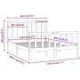 Weißer Massivholzbettrahmen 140x190 cm von vidaXL, Betten und Lattenroste - Ref: Foro24-3105206, Preis: 134,83 €, Rabatt: %