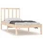 Solid pine wood bed frame 100x200 cm by vidaXL, Beds and slatted bases - Ref: Foro24-3105061, Price: 84,52 €, Discount: %