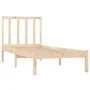 Solid pine wood bed frame 100x200 cm by vidaXL, Beds and slatted bases - Ref: Foro24-3105061, Price: 84,52 €, Discount: %