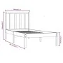 Solid pine wood bed frame 100x200 cm by vidaXL, Beds and slatted bases - Ref: Foro24-3105061, Price: 84,52 €, Discount: %