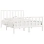 Small double bed frame white solid wood 120x190cm by vidaXL, Beds and slatted bases - Ref: Foro24-3105196, Price: 123,47 €, D...