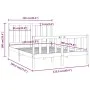 Small double bed frame white solid wood 120x190cm by vidaXL, Beds and slatted bases - Ref: Foro24-3105196, Price: 123,47 €, D...